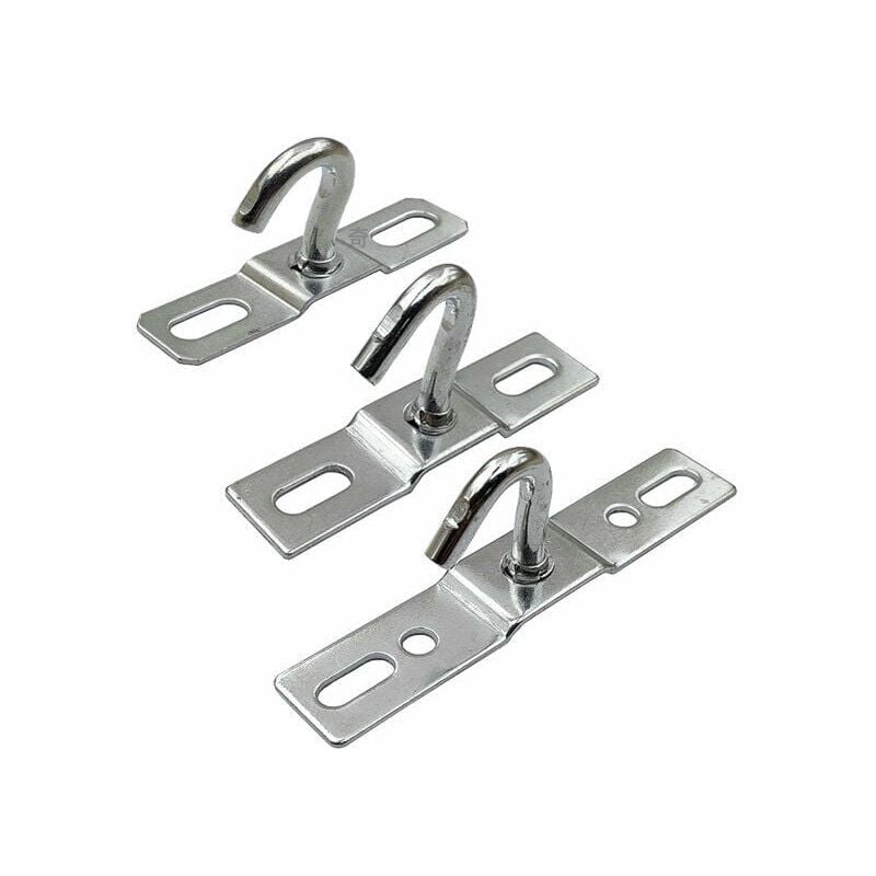 foto del prodotto 3 confezioni gancio per soffitto da 70 mm, piastra di base per plafoniera, plafoniera, gancio per lampadario, montaggio a vite, ferro zincato