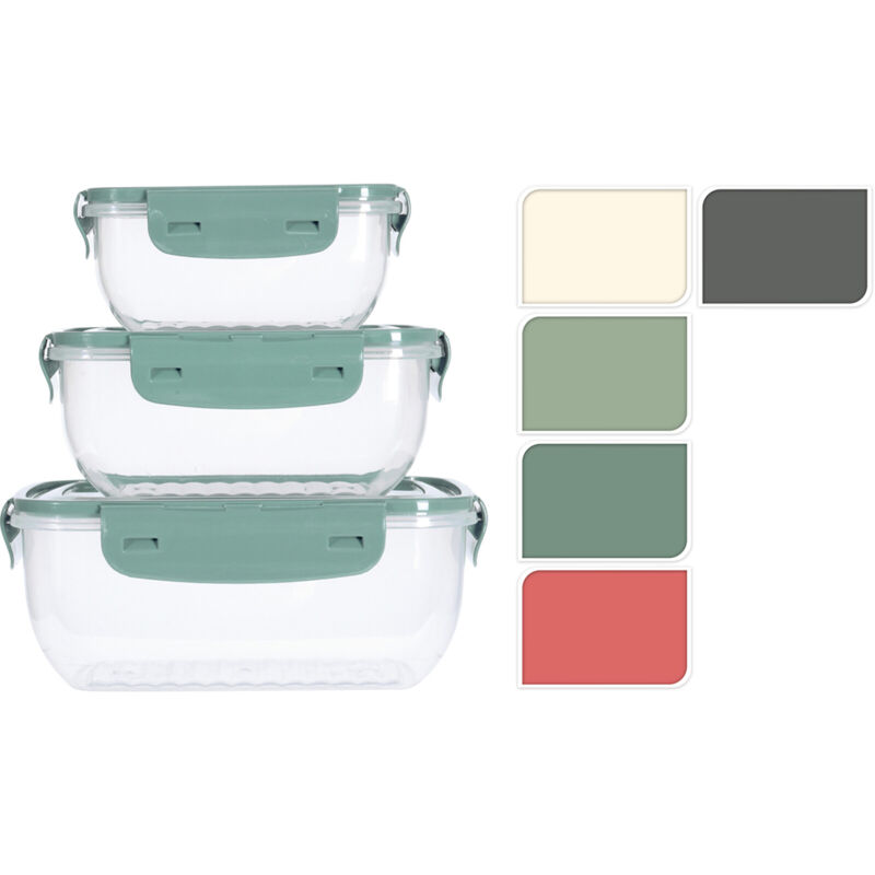 foto del prodotto 3 contenitori per alimenti 400 800 1400ml colore assortito microonde