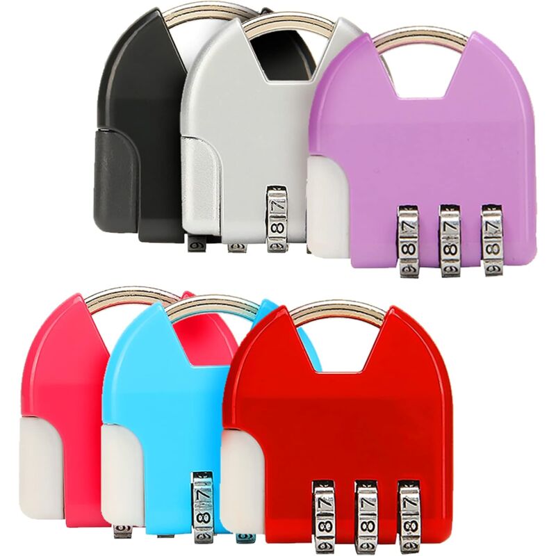 foto del prodotto 3 digit combination padlock combination padlock fit numeric combination padlock 6pcs 