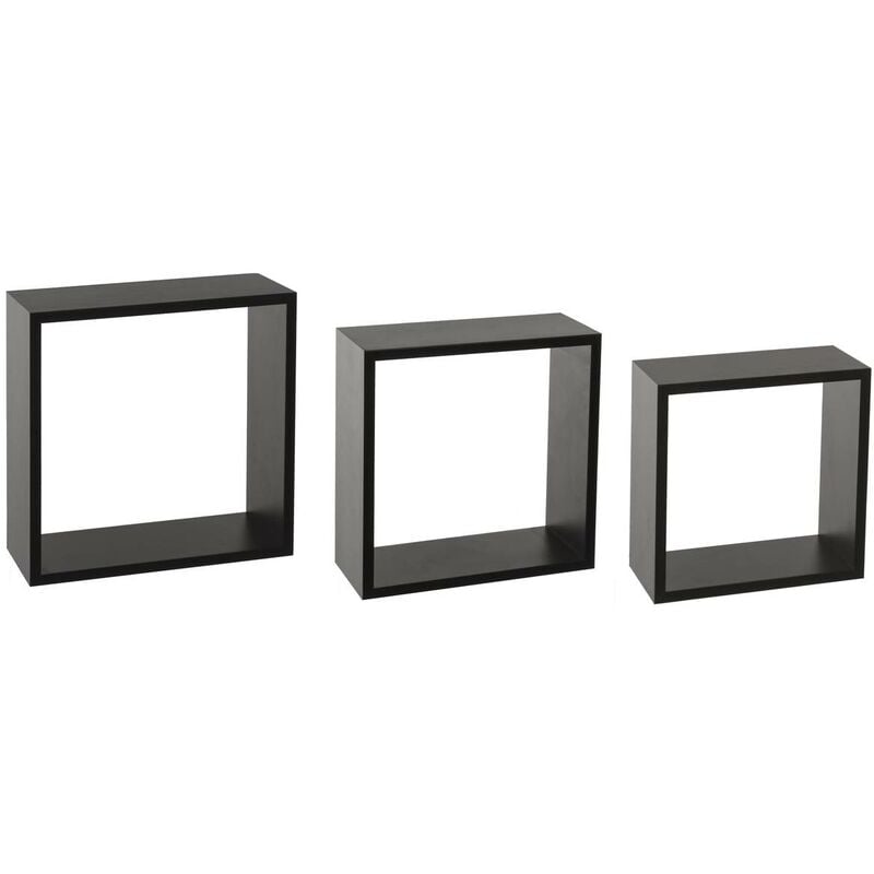 foto del prodotto 3 grandi mensole a parete fixy cubo nero 5five