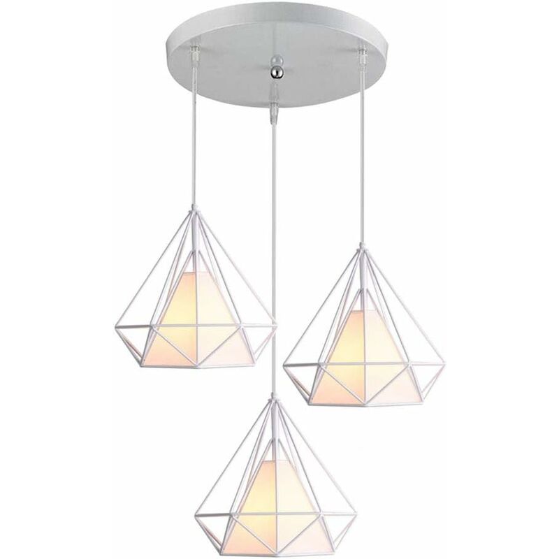 foto del prodotto 3 luce lampadario a sospensione moderno lampadario diamanti plafoniera interni metallo per sala da pranzo soggiorno camera da letto