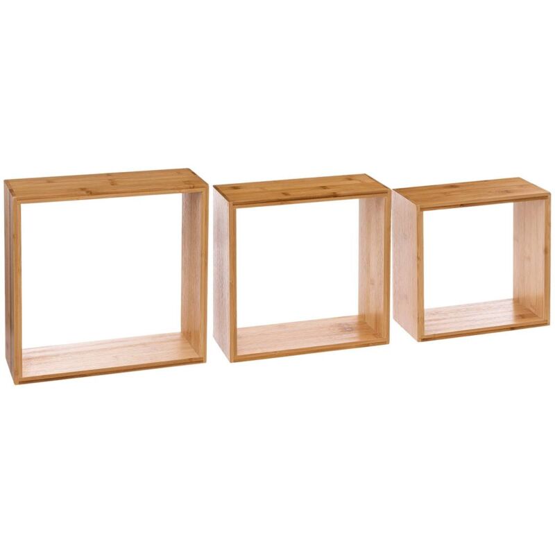 foto del prodotto 3 mensole da parete fixy in bamb a forma di cubo 5five