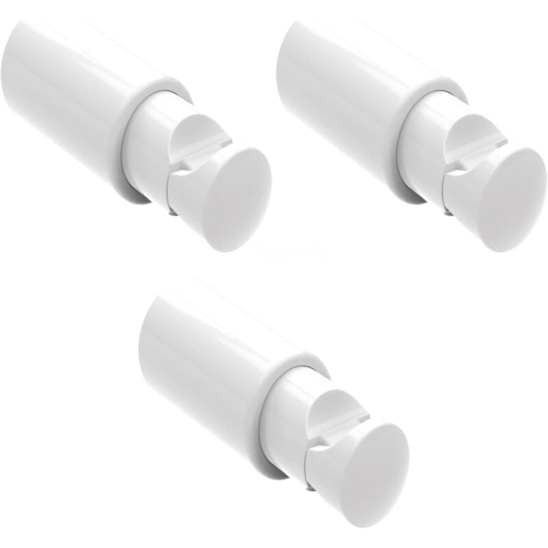 foto del prodotto 3 mensole in abs per radiatori da bagno scaldasalviette diametro tubi da 15 a 28 mm, distanza tra i tubi da 11 a 22 mm tenuta 90 kg bianco