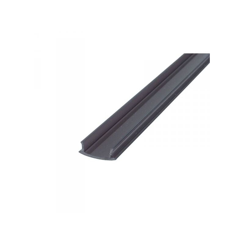foto del prodotto 3 metri diffusore copertura pc fume nera smergliata per profilo alluminio strip led universale