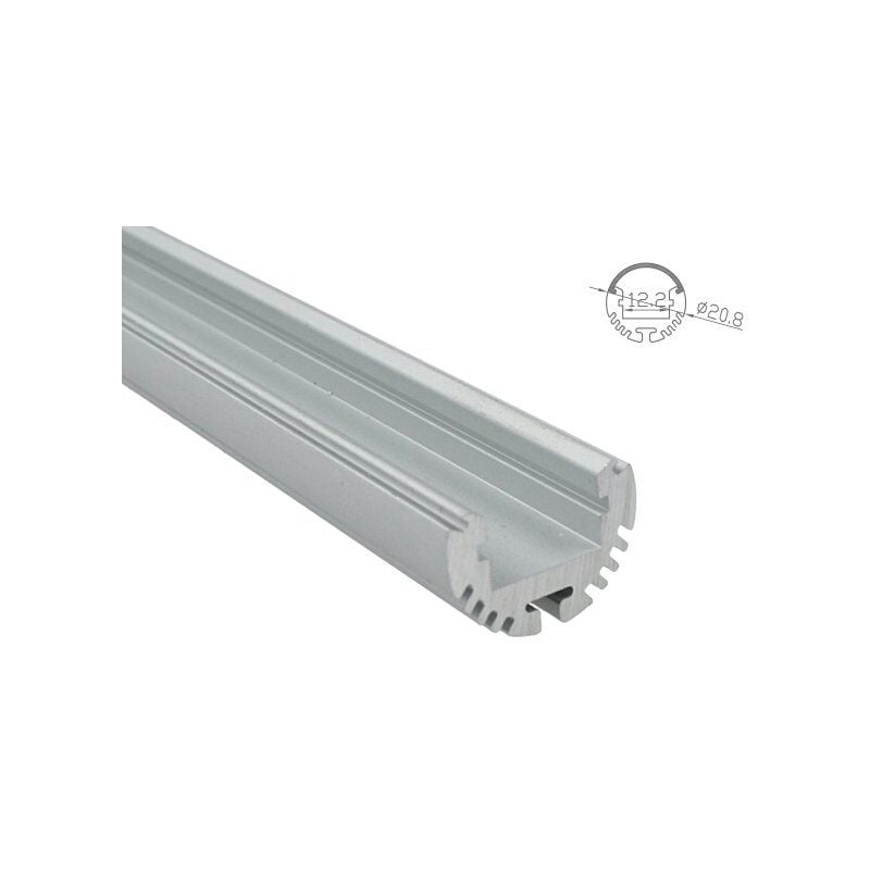 foto del prodotto 3 metri profilo barra alluminio tondo multiuso per strip led 5 modalità di montaggio