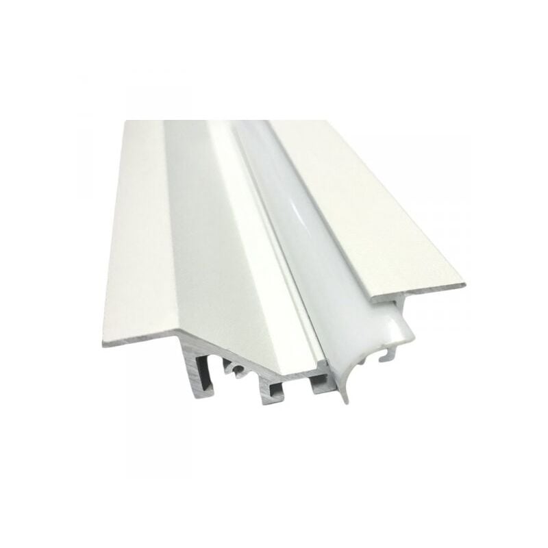 foto del prodotto 3 metri profilo canalina barra alluminio incasso illuminazione luce asimmetrica bianco