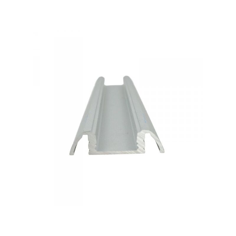 foto del prodotto 3 metri profilo canalina barra alluminio led da pavimento soffitto con bordo per strip bobina led fino a 12mm