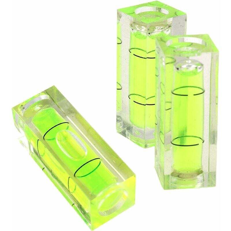 foto del prodotto 3 pezzi 15 x 15 x 40 mm livella a bolla quadrata in acrilico - lablanc