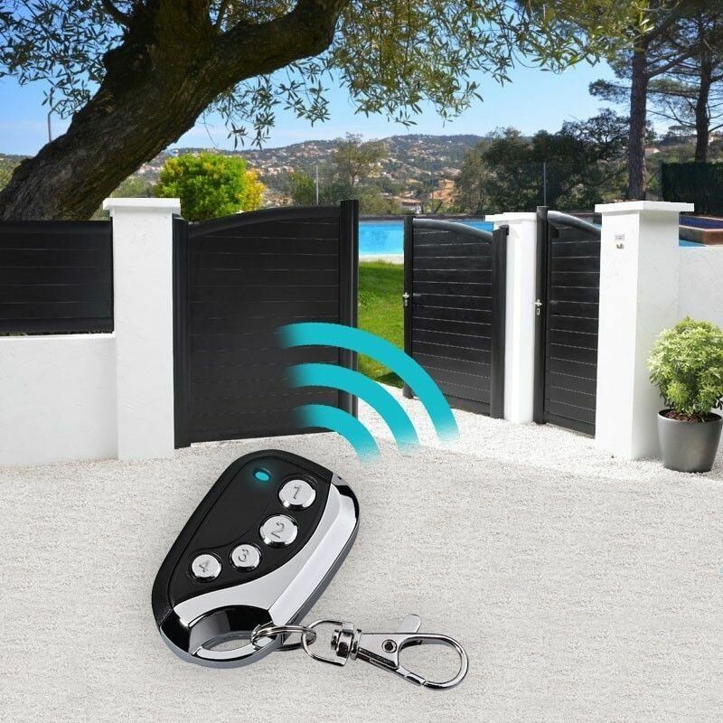 foto del prodotto 3 pezzi 433 metallo quattro pulsanti chiavi porta garage elettrico telecomando universale