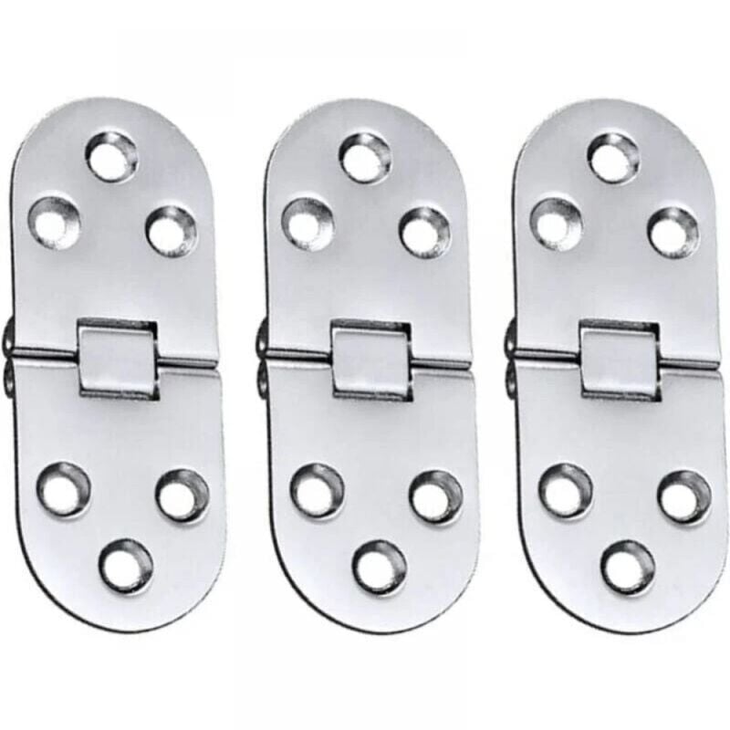 foto del prodotto 3 pezzi cerniere da tavolo in lega argento cerniera per porta pieghevole in acciaio inossidabile per cassetto, tavolo, scrivania, macchina da