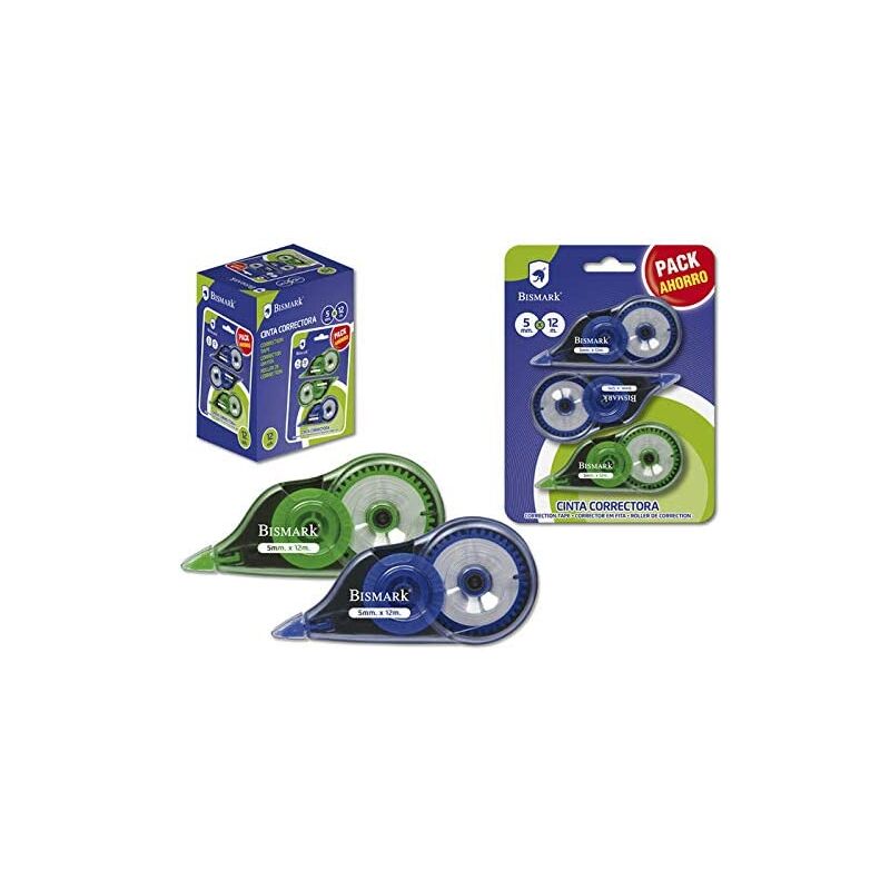 foto del prodotto 3 pezzi confezione risparmio di nastro correttore 12 mts bismark 328210
