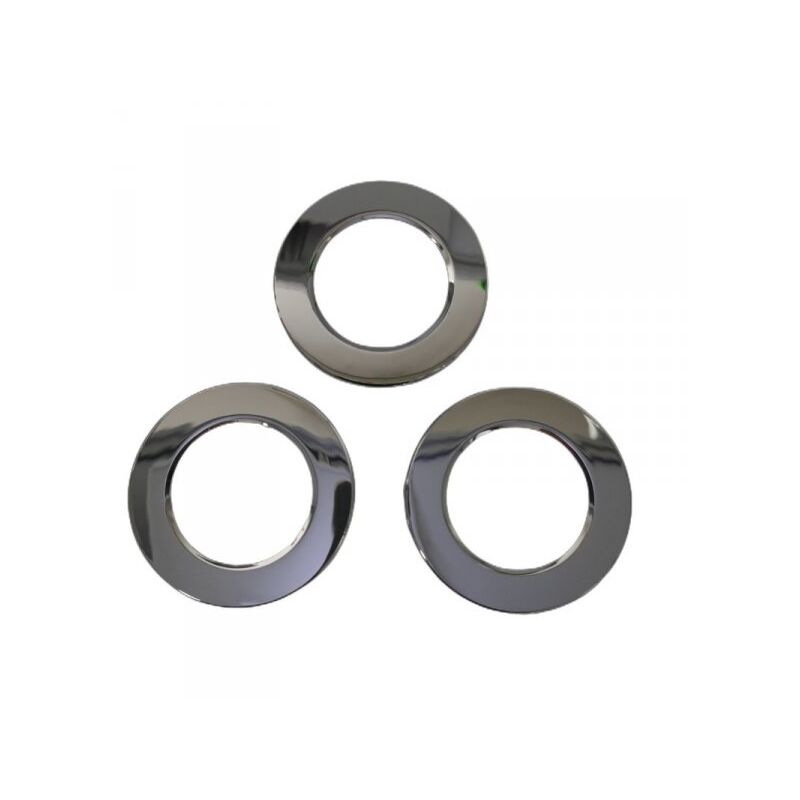 foto del prodotto 3 pezzi coperchi rotondi argento cromato per faretti led fp8705w