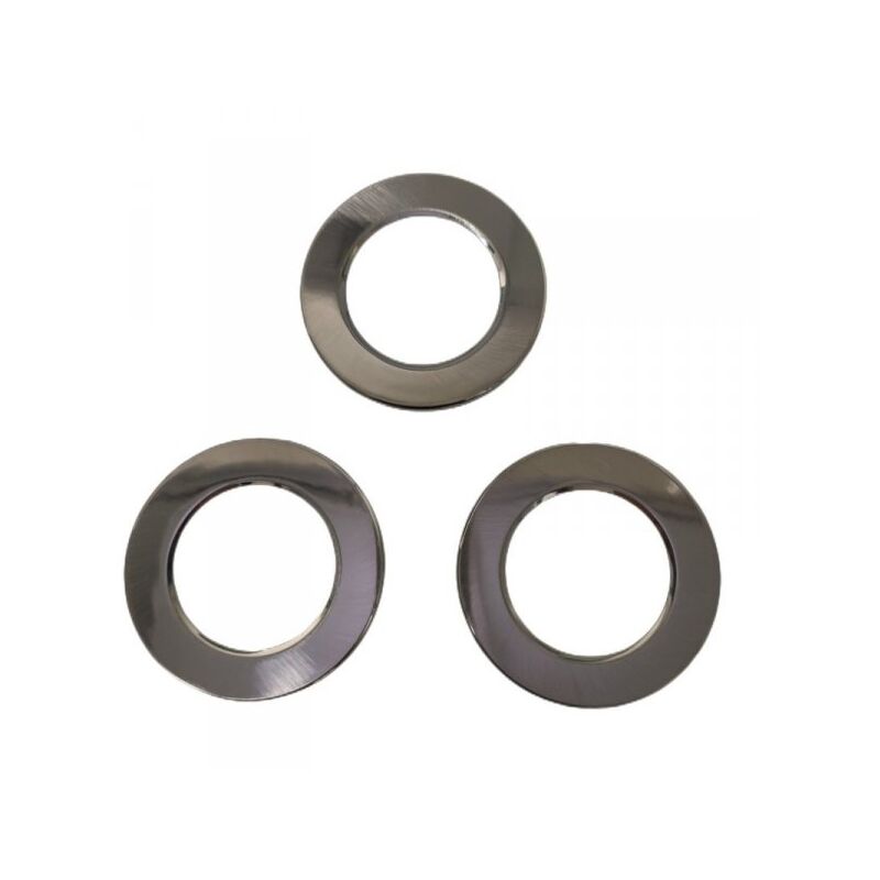 foto del prodotto 3 pezzi coperchi rotondi nichel satinato per faretti led fp8705w