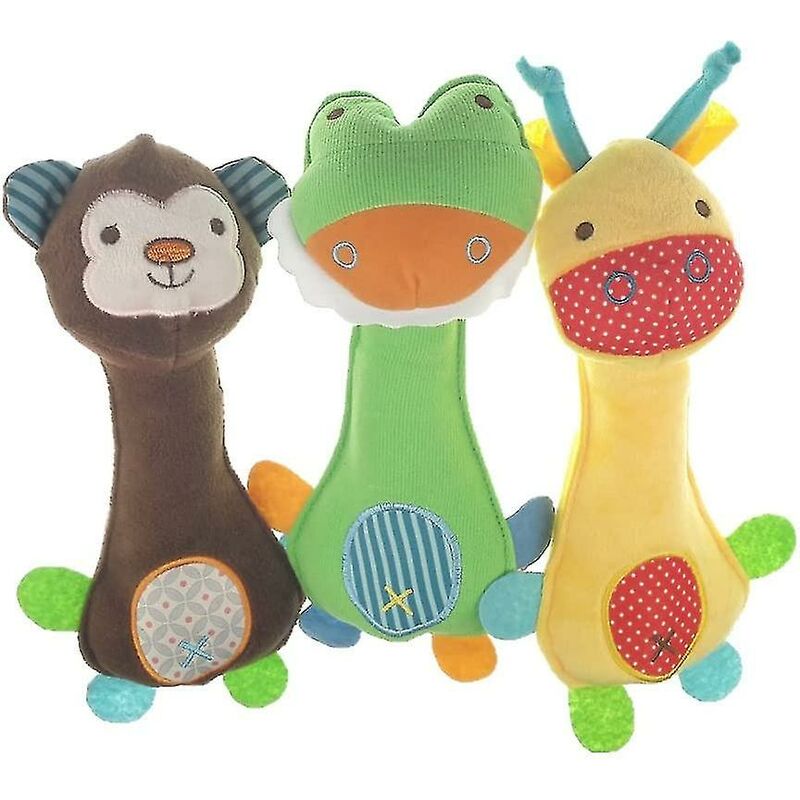 foto del prodotto 3 pezzi di giocattoli cigolanti per cani, peluche da masticare per cuccioli di piccola e media taglia