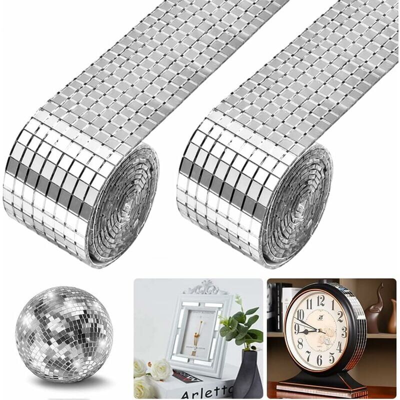foto del prodotto 3 pezzi di piastrelle a mosaico autoadesive, specchi di vetro quadrati, piastrelle a mosaico, adesivi a mosaico a specchio, mosaico per decorazioni