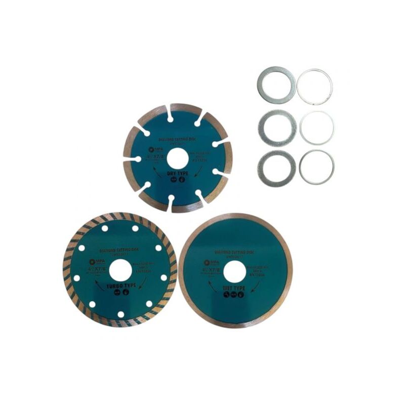 foto del prodotto 3 pezzi disco diamantato 115mm taglio per cemento, calcestruzzo, pietra, mattoni vht02611