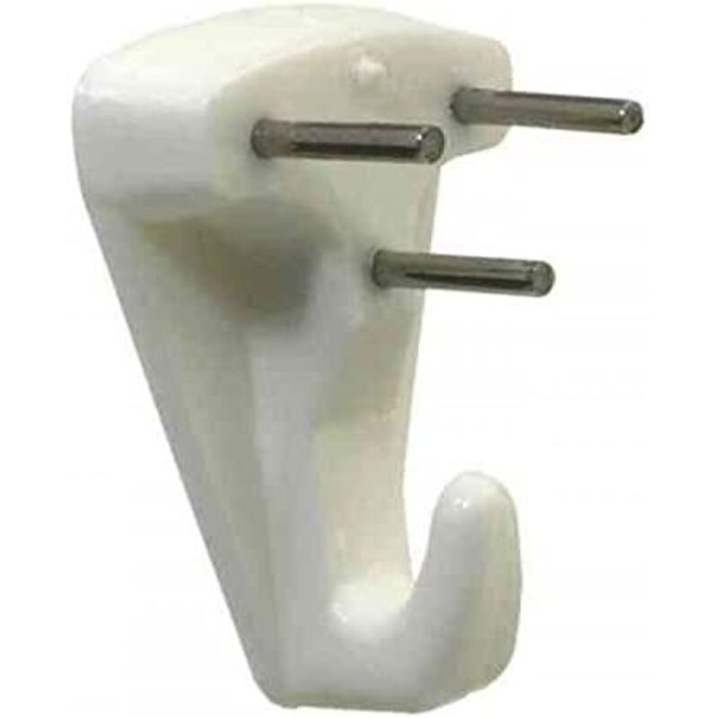 foto del prodotto 3 pezzi gancetti appendiquadri in plastica 25mm con tre chiodi