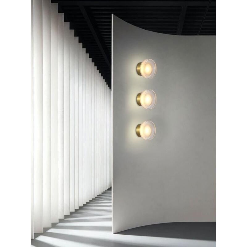 foto del prodotto 3 pezzi moderno lampada da parete led dorato applique da parete interno decorative lampada da muro 13.5cm luce bianca calda