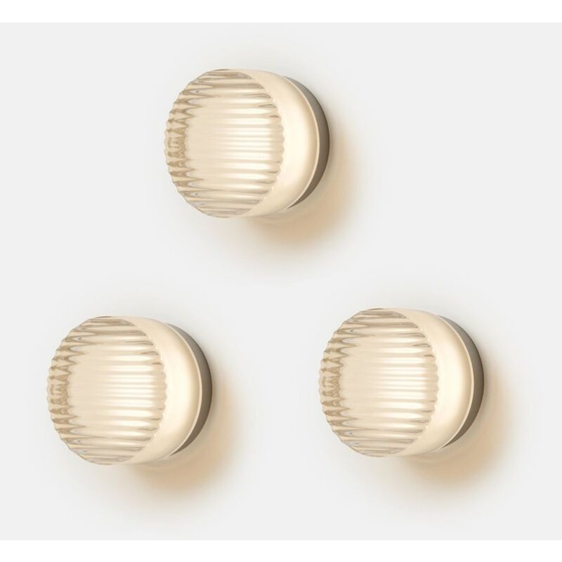 foto del prodotto 3 pezzi moderno lampada da parete led trasparente applique da parete interno creativa lampada da muro 13.5cm luce bianca calda