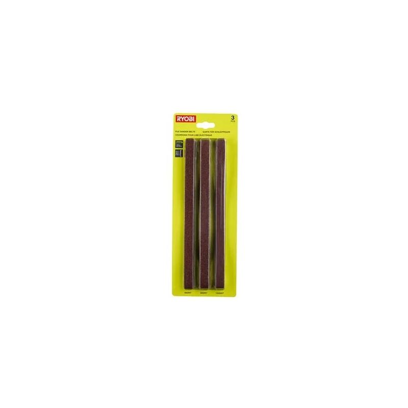 foto del prodotto 3 pezzi nastri abrasivi di ricambio per lima a nastro ryobi r18pf ryobi