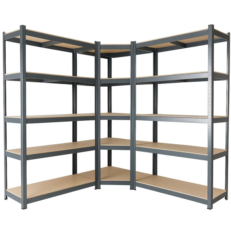 foto del prodotto 3 pezzi set scaffalature per carichi pesanti scaffale ad angolo arebos