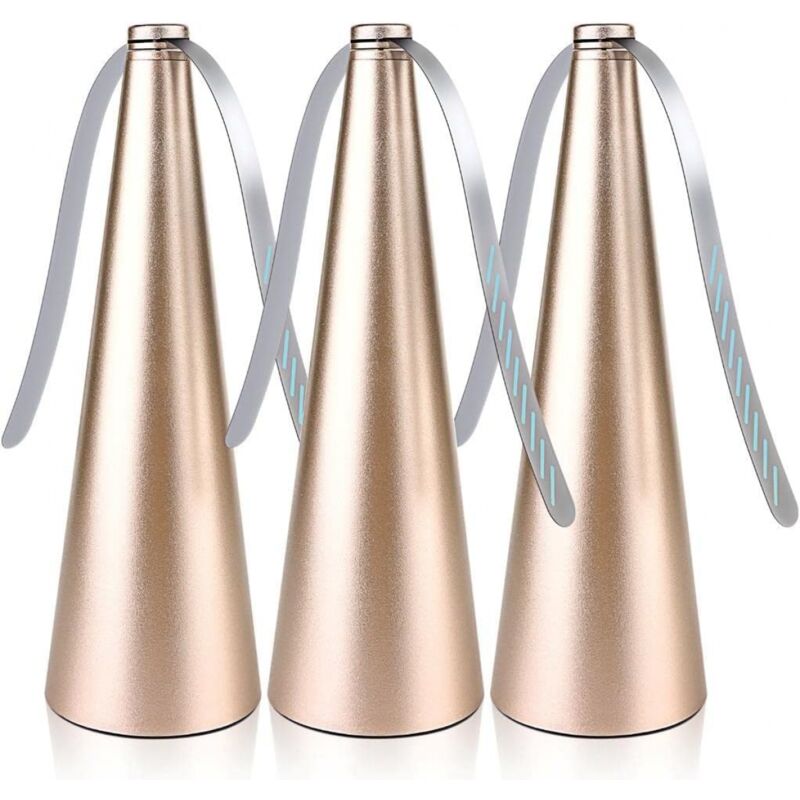 foto del prodotto 3 pezzi ventilatore anti mosche per tavolo da picnic ventilatore anti mosche dorato ventilatore anti mosche per cibo e frutta all aperto per pasti al
