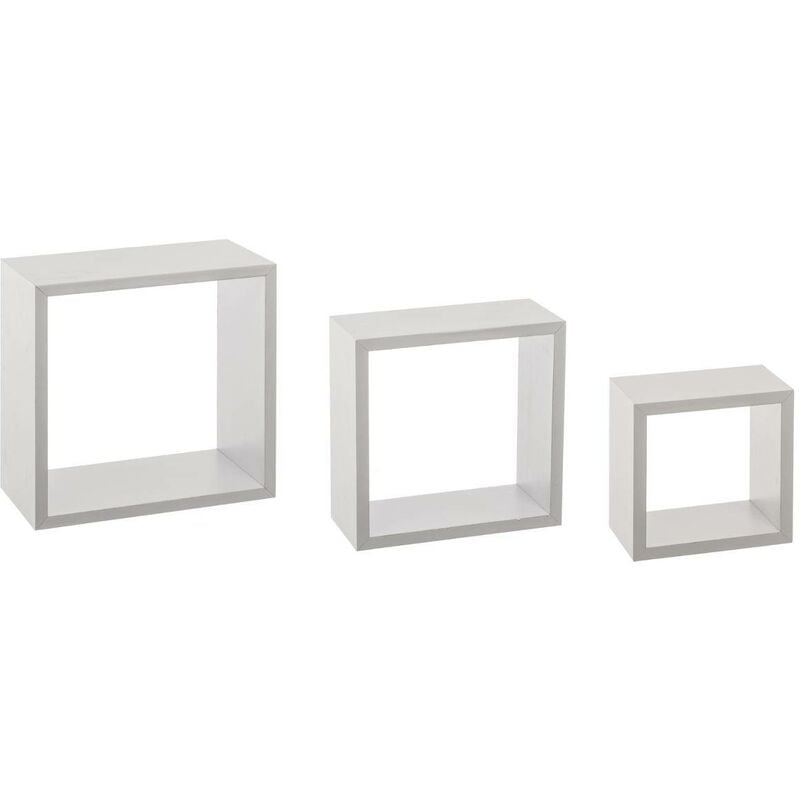 foto del prodotto 3 piccole mensole a muro fixy cubo bianco 5five