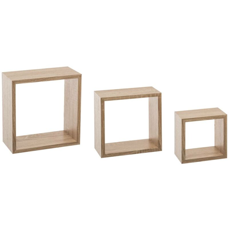 foto del prodotto 3 piccole mensole a muro fixy cubo effetto rovere 5five