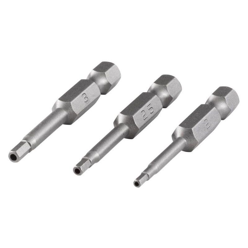 foto del prodotto 3 set di inserti lunghi di sicurezza solid, esagono cavo,h 2 mm,h 2,5 mm,h 3 mm wolfcraft