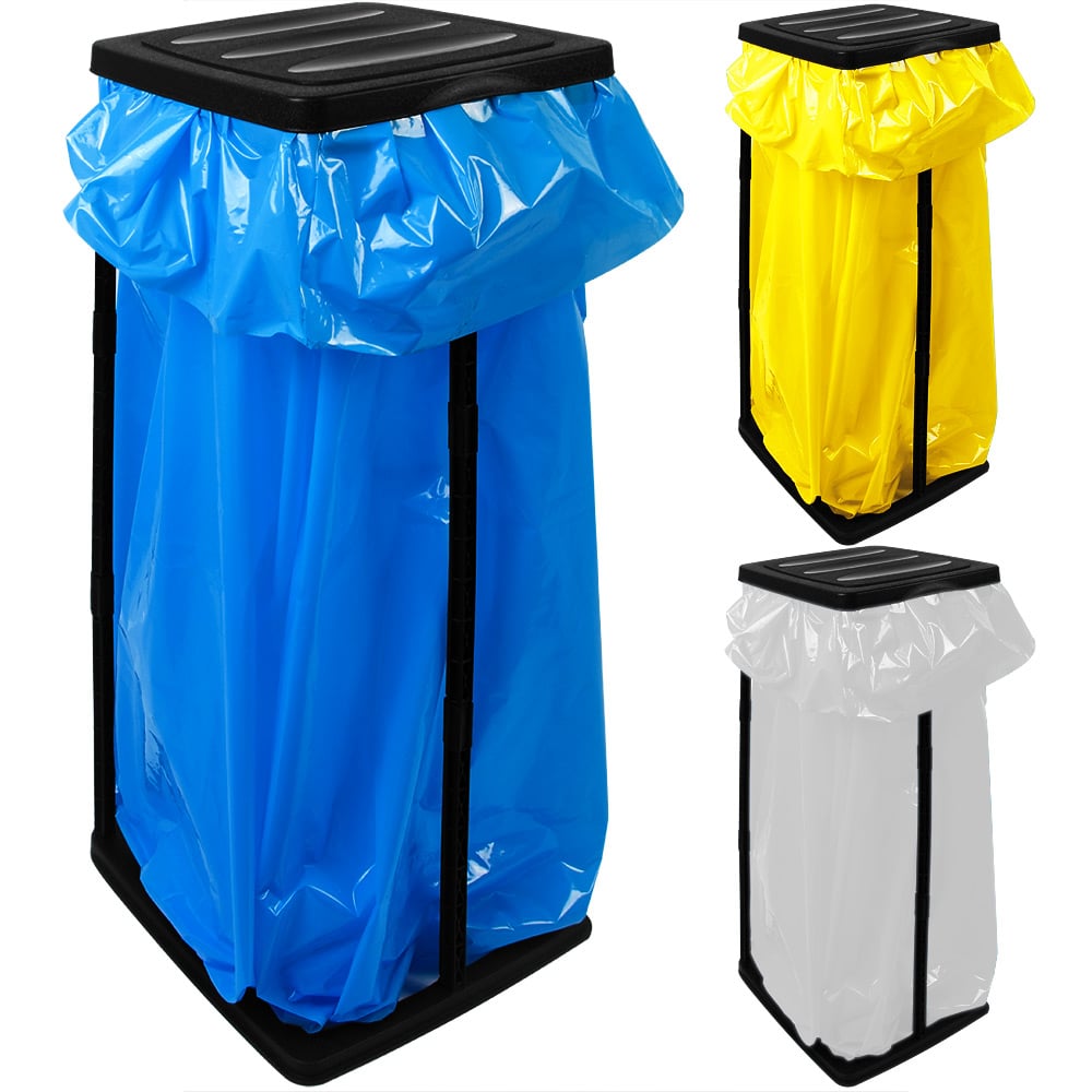 foto del prodotto 3 supporti per sacchi della spazzatura 70x35x30cm max 60l