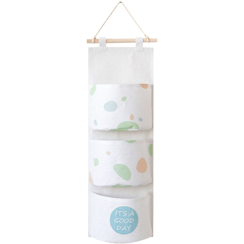 foto del prodotto 3 tasche, colore borsa portaoggetti da appendere, porta in tessuto da appendere alla parete armadio portaoggetti in tessuto per camera da letto,