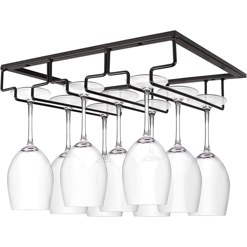 foto del prodotto 3 tier stainless steel wine tumbler holder table decor for bar or kitchen black