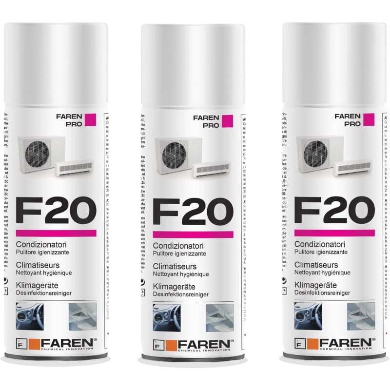 foto del prodotto 3 x faren f20 igienizzante climatizzatori condizionatori casa e auto 400 ml