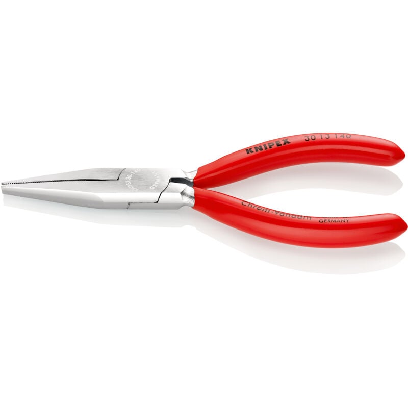 foto del prodotto 30 13 140 pinza per meccanica - a becchi lunghi rivestiti in resina sintetica cromata 140 mm