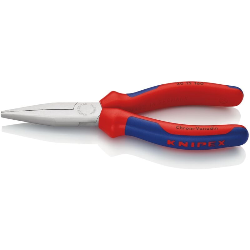 foto del prodotto 30 15 160 pinza per meccanica a becchi lunghi rivestiti in materiale bicomponente cromata 160 mm