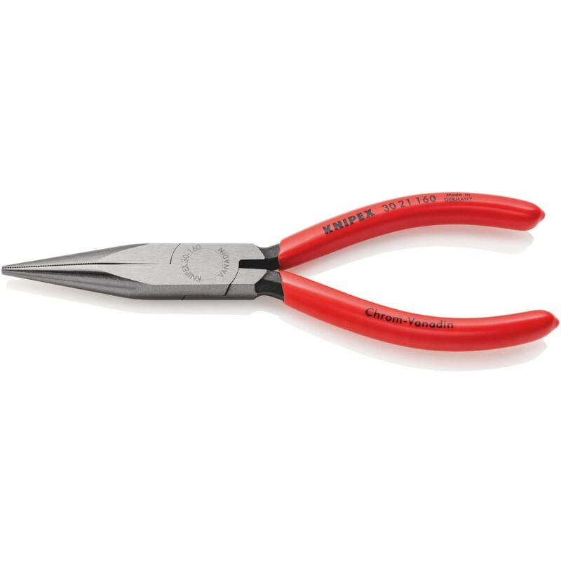 foto del prodotto 30 21 160 pinza per meccanica a becchi lunghi rivestiti in resina sintetica bonderizzata nera 160 mm