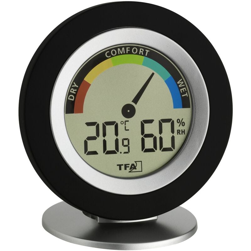 foto del prodotto 30.5019.10 indoor independent wireless - sensore di temperatura e umidità (aaa, 1,5 v, 104 mm, 77 mm, 114 mm, 78 g) - tfa dostmann