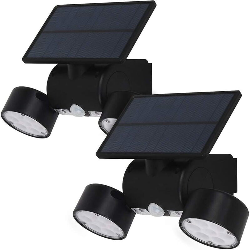 foto del prodotto 30 luci solari a led per esterni impermeabili ip65, faretto solare con sensore di movimento, lampada di sicurezza da parete solare wireless per
