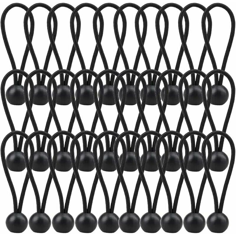 foto del prodotto 30 pezzi corda elastica, corda per telone 140 mm, corda elastica per telone per gazebo, telone, campeggio, tenda, tende imbracatura di estensione