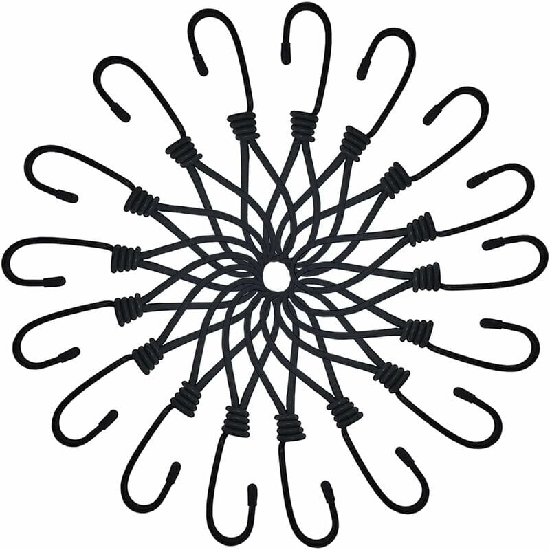 foto del prodotto 30 pezzi corde elastiche con ganci, corde elastiche da 16 cm, corde elastiche per fissare teloni, campeggio, tenda, padiglione