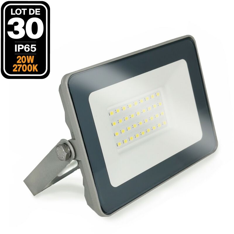 foto del prodotto 30 proiettori proline led da 20w bianco caldo 3000k alta luminosit 