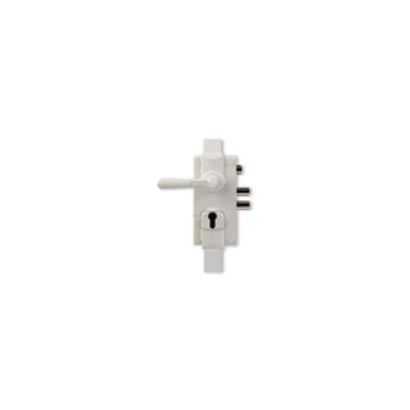 foto del prodotto 300 serratura verticale a 3 punti di chiusura reversibile bianco h.2040mm senza cilindro distanziale 2,5mm s300b mul t lock
