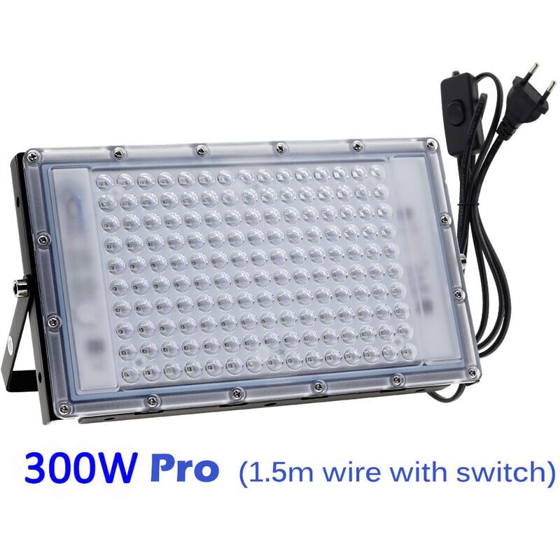 foto del prodotto 300w uv led black light ip65 impermeabile ultravioletto led lampada effetto illuminazione per acquario festa vernice fluorescente poster fluorescente neon bar festa