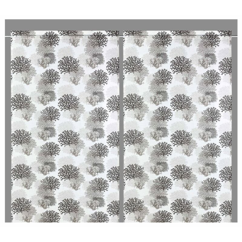 foto del prodotto tex family tendina vetro moderna larga 45 o 60 o 80 coralli beige misto lino made in italy 1 telo cm. 60x240