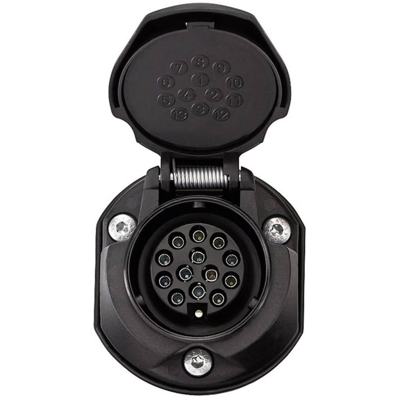 foto del prodotto 30135 presa rimorchio presa a 13 poli spina a 13 poli plastica abs secor t
