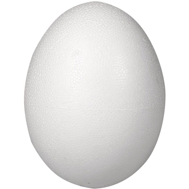 foto del prodotto 30167000 uovo in polistirolo, 2 semisfere, da decorare e colorare, uovo di pasqua decoro, altezza 26 cm, bianco rayher
