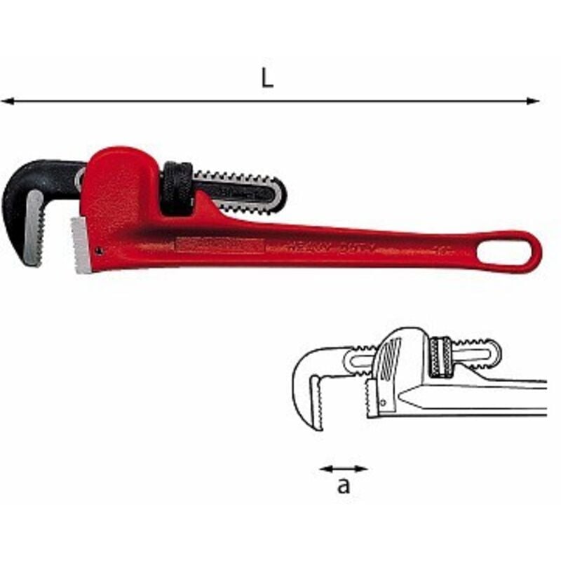 foto del prodotto 302 n 250 mm giratubi giratubo modello americano professionale chiave a pappagallo usag