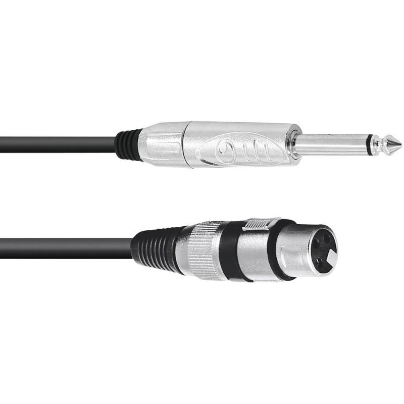 foto del prodotto 3022516m xlr cavo adattatore 1x presa xlr 3 poli 1x spina jack da 6.3 mm mono 2.00 m nero omnitronic