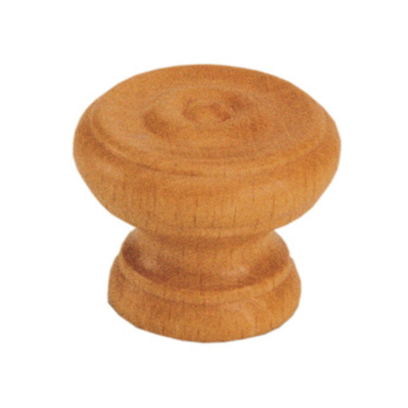 foto del prodotto blister pomolo legno naturale 102 d 38 mm. 2 pezzi