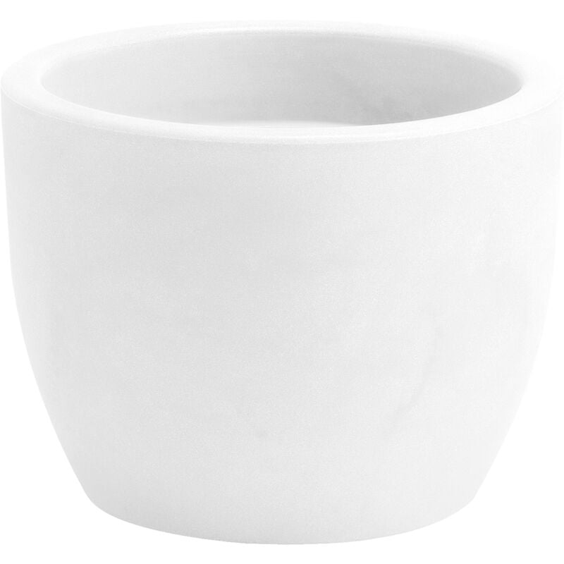 foto del prodotto vaso tondo resina hera cm. 30 bianco